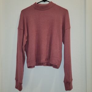 Women's Ribbed Pink Sweater